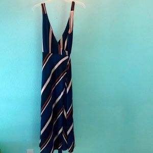 Striped wrap dress
